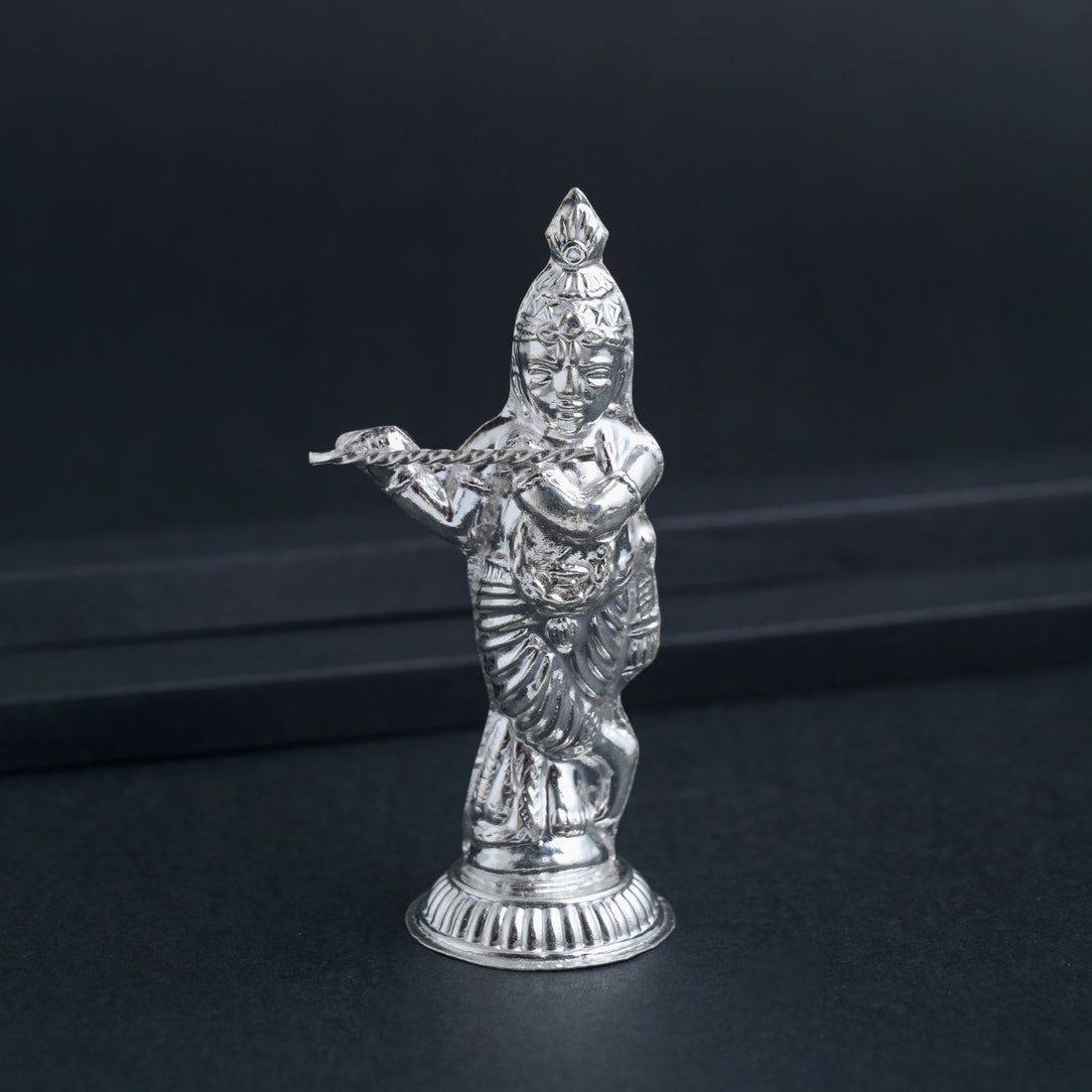 Silver Shri Krishna Idol image 1