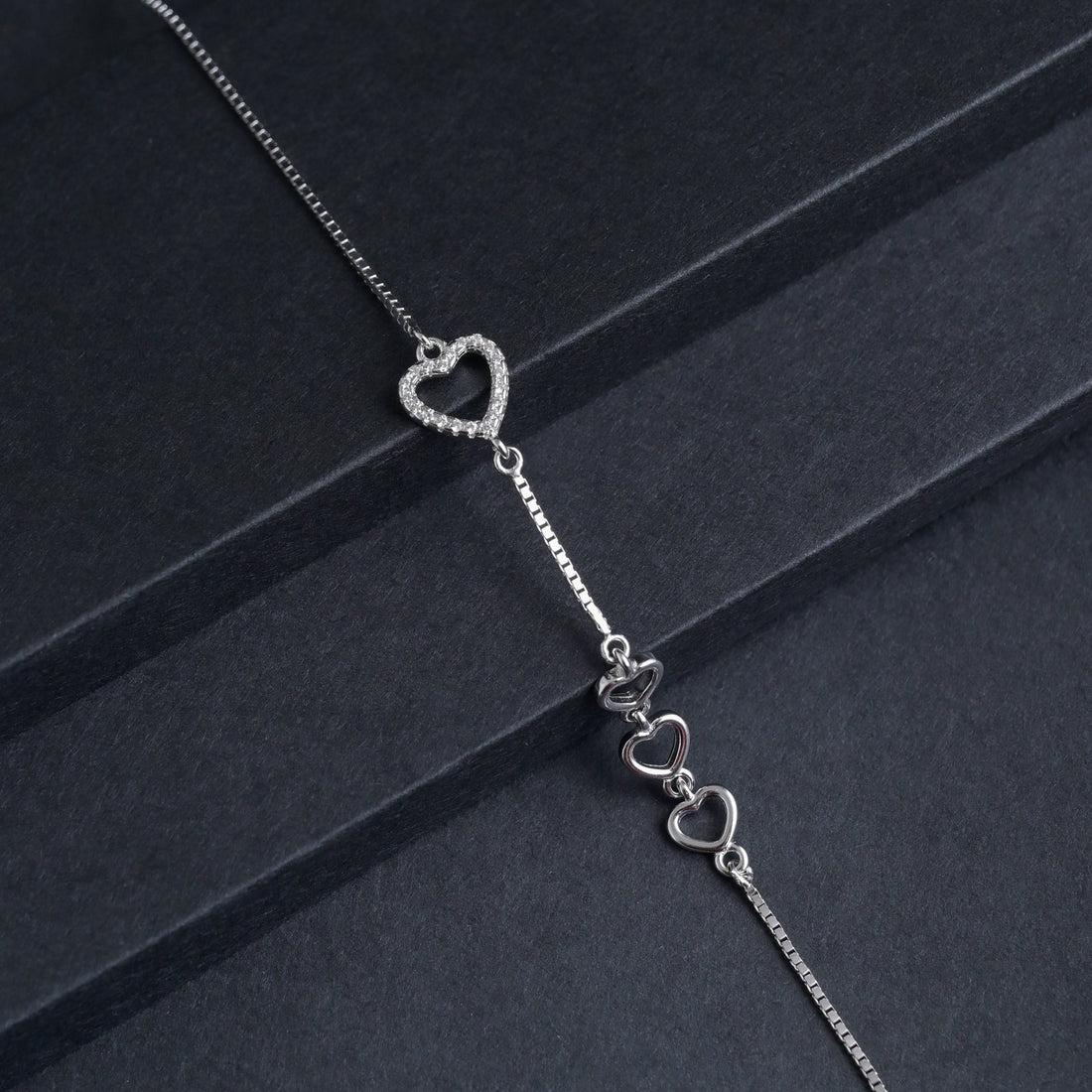 Silver Endless Heart Bracelet image 0