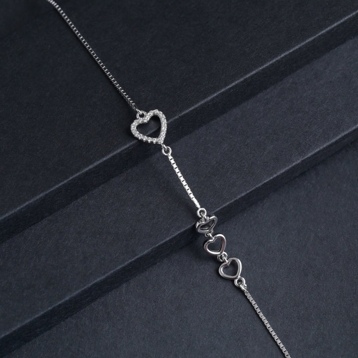 Silver Endless Heart Bracelet image 0