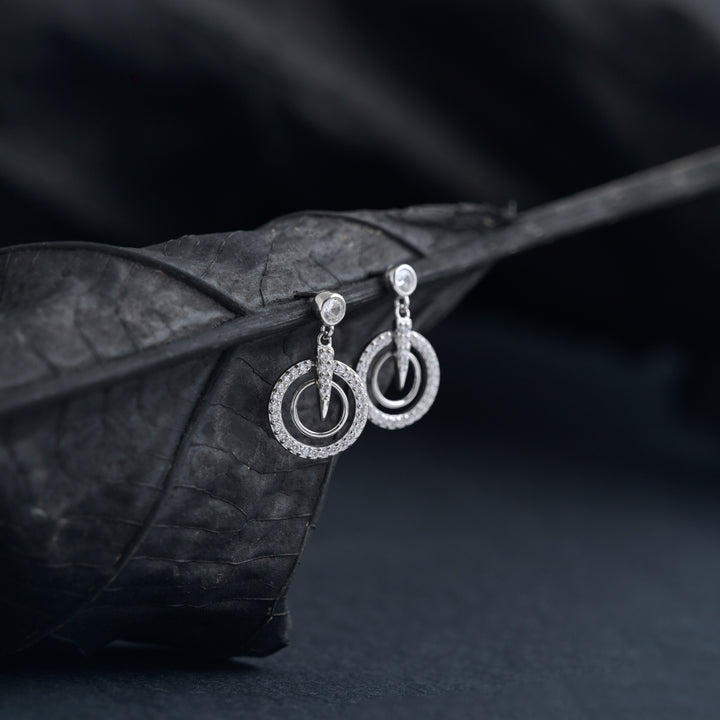 Silver Moonlit-Drops Earrings image 2