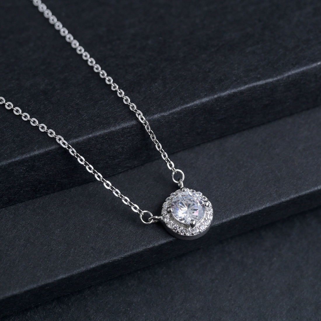 Silver Glowing Moon Pendant image 0