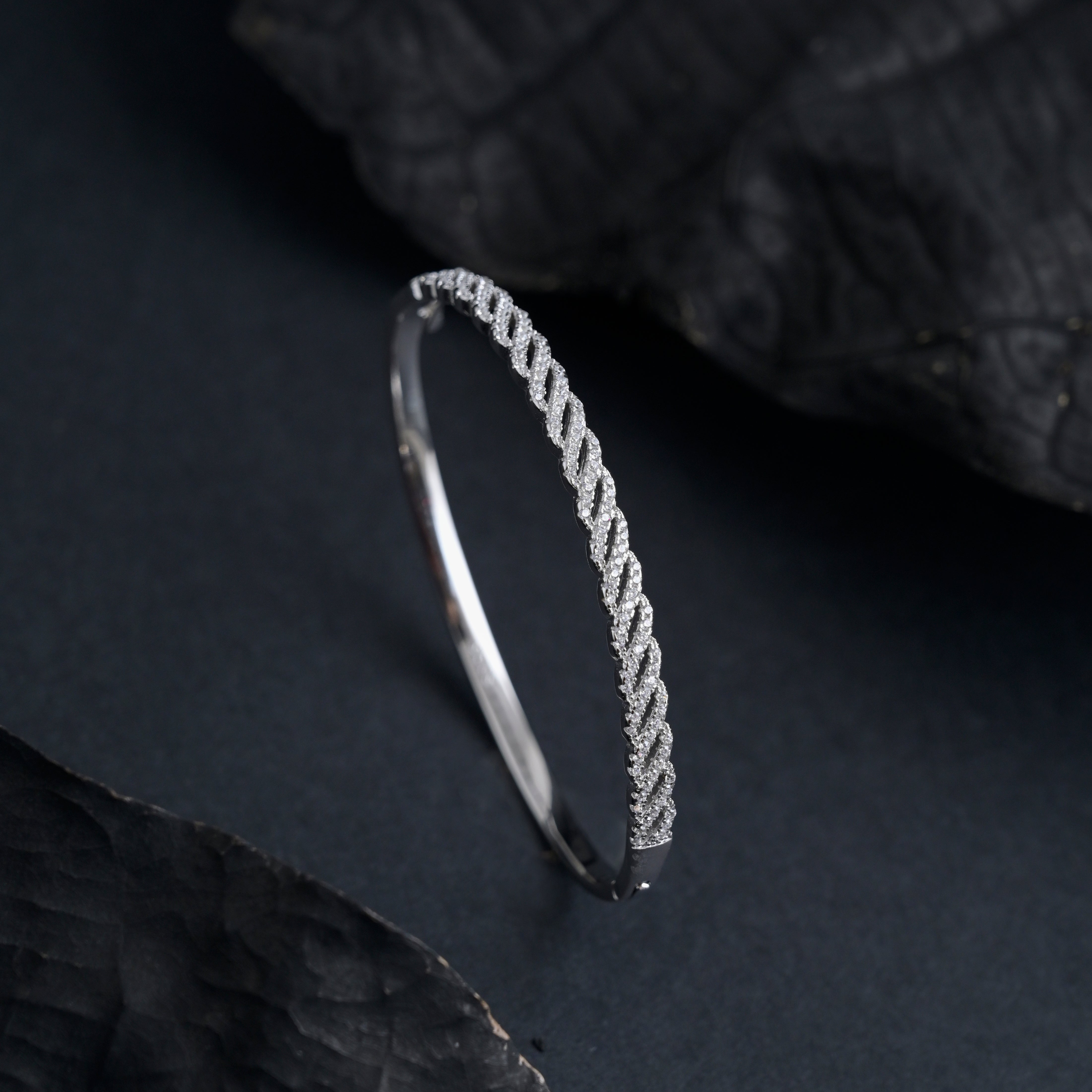 Silver Shimmer Band Bracelet image 0