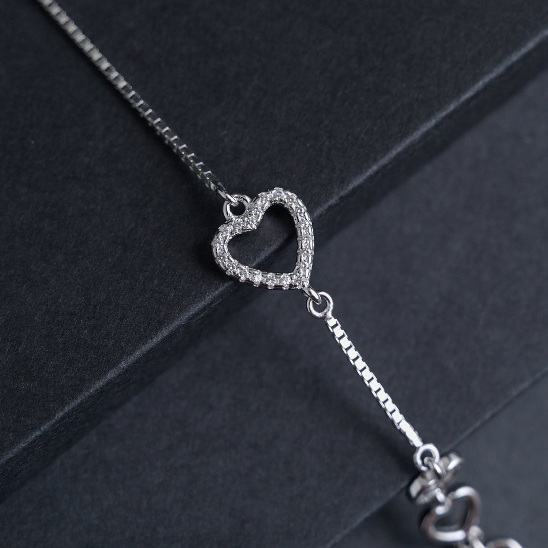 Silver Endless Heart Bracelet image 2