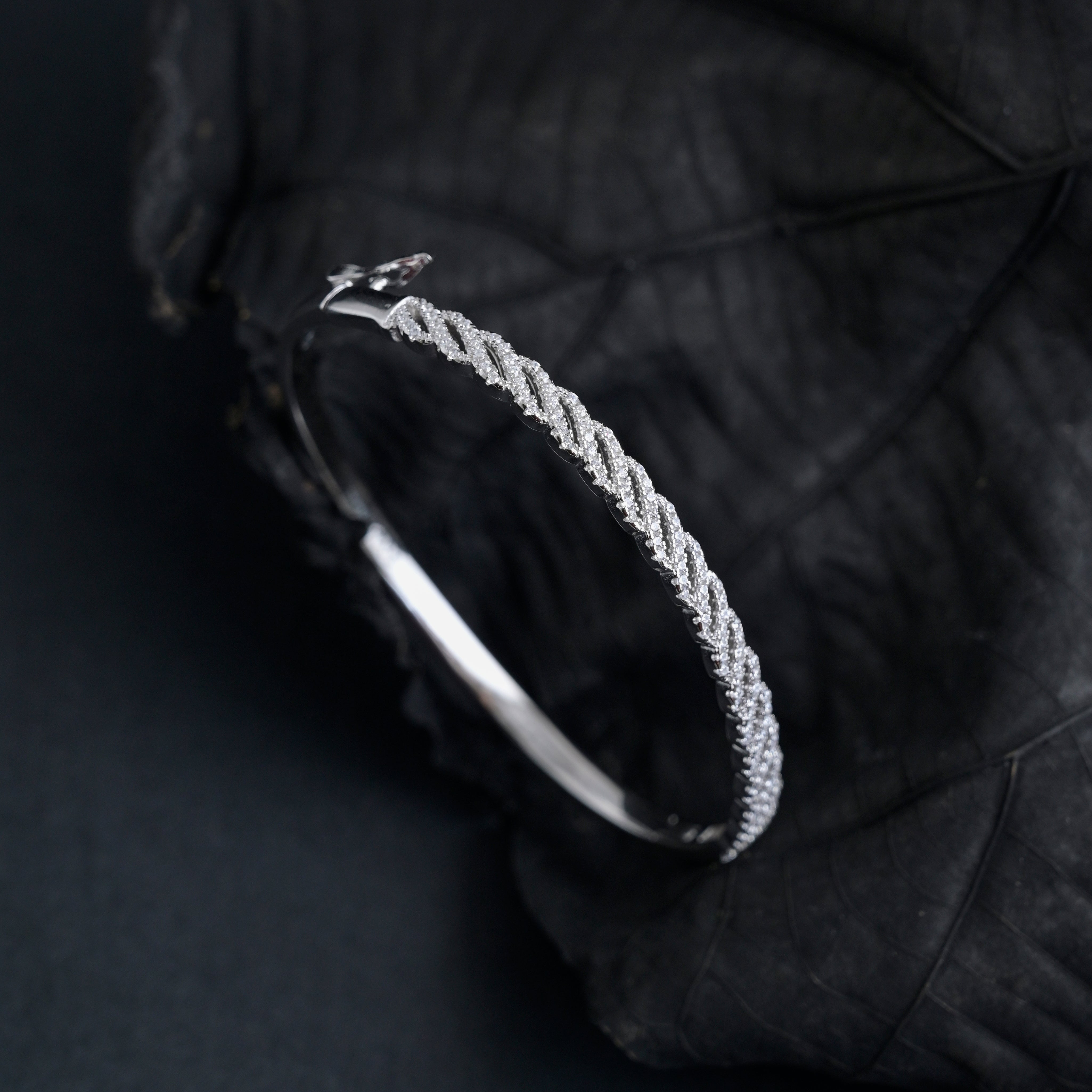 Silver Shimmer Band Bracelet image 2