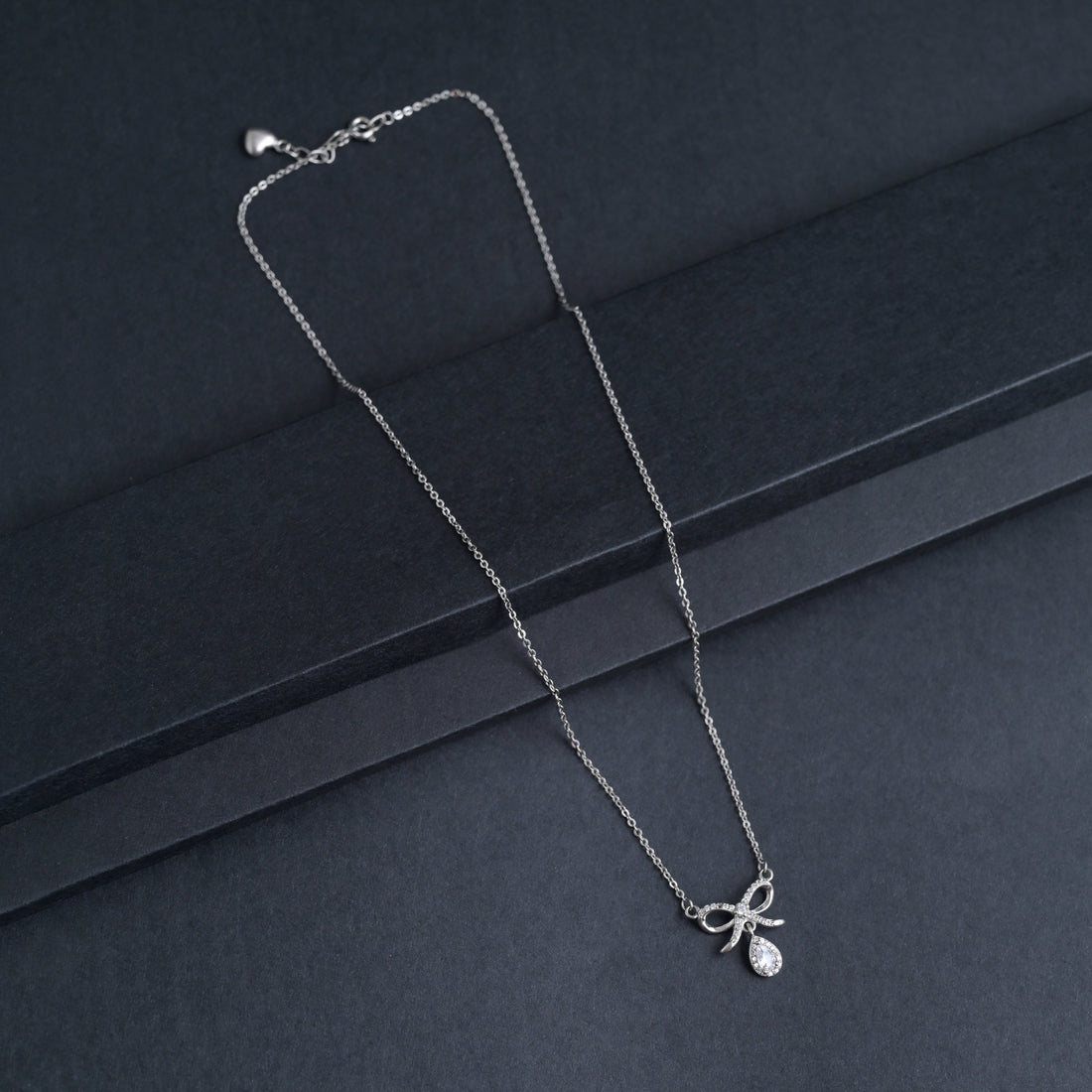 Silver Radiant Bow Pendant image 3