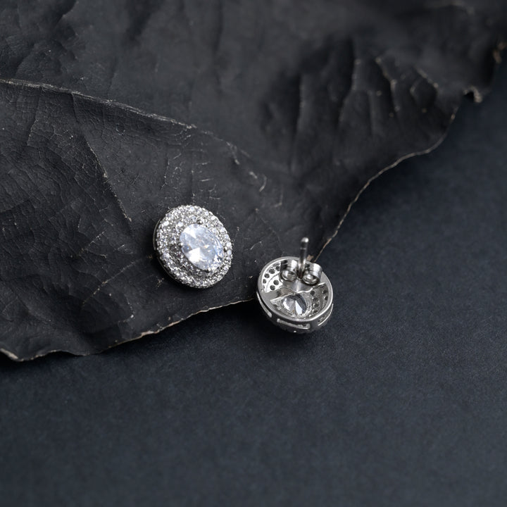 Silver Crystal Studs image 4