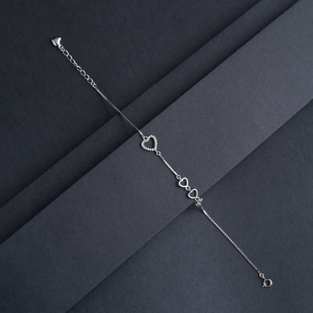 Silver Endless Heart Bracelet image 3