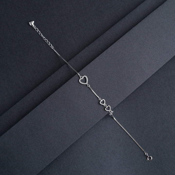 Silver Endless Heart Bracelet image 3