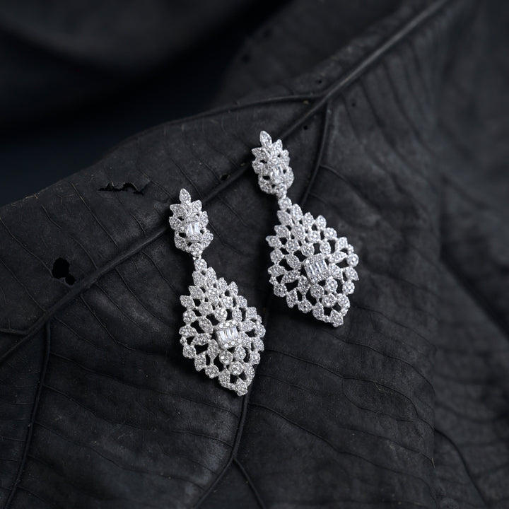 Silver Stone-Studded Earrings image 0