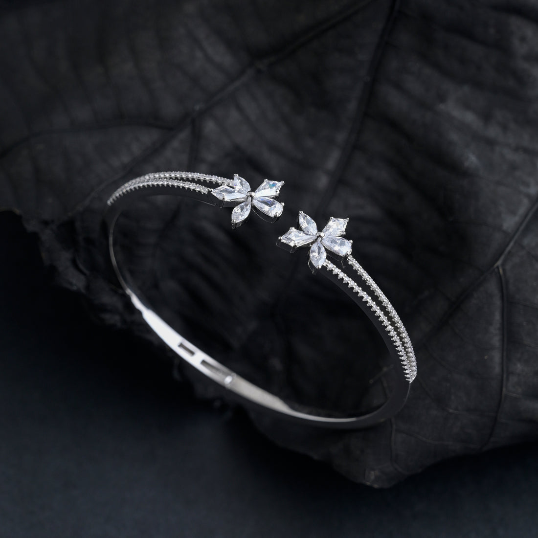 Silver Floral Bracelet image 4