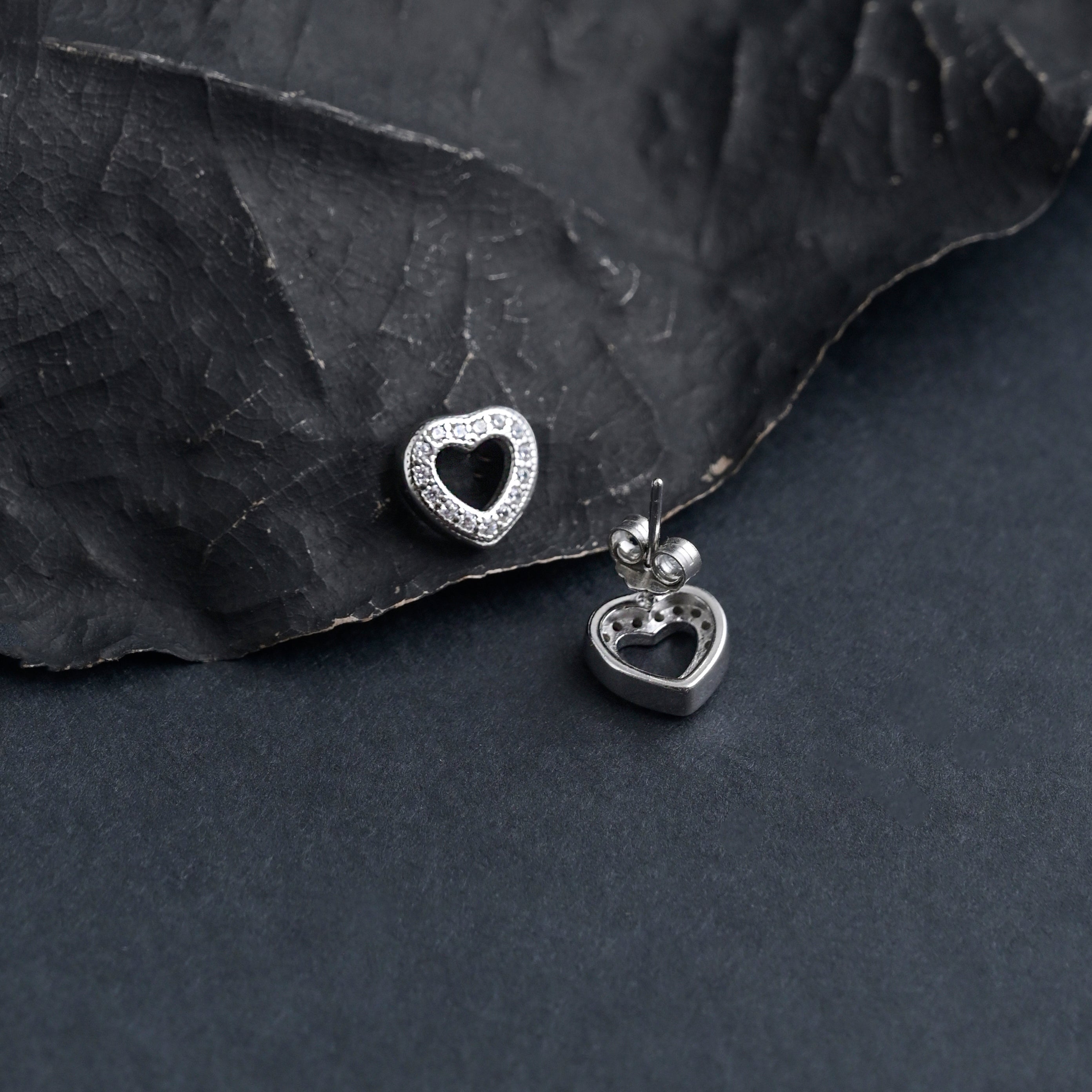 Silver Sterling Heart Earrings image 4
