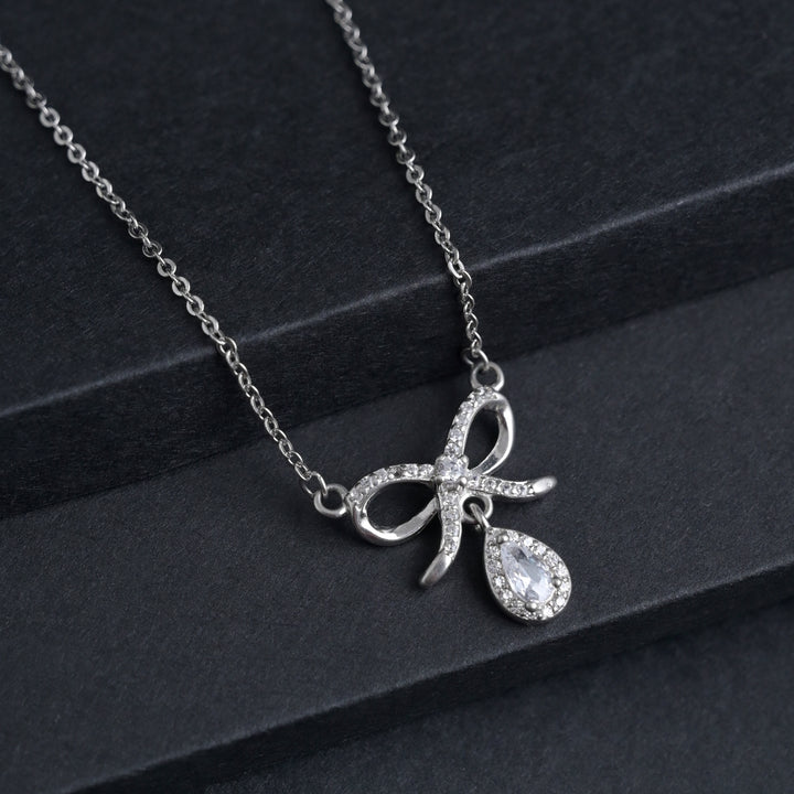 Silver Radiant Bow Pendant image 0
