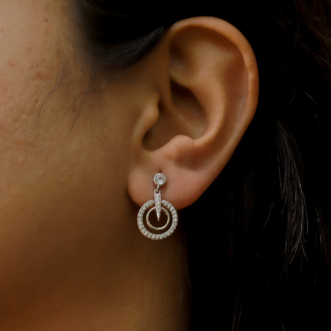 Silver Moonlit-Drops Earrings image 1