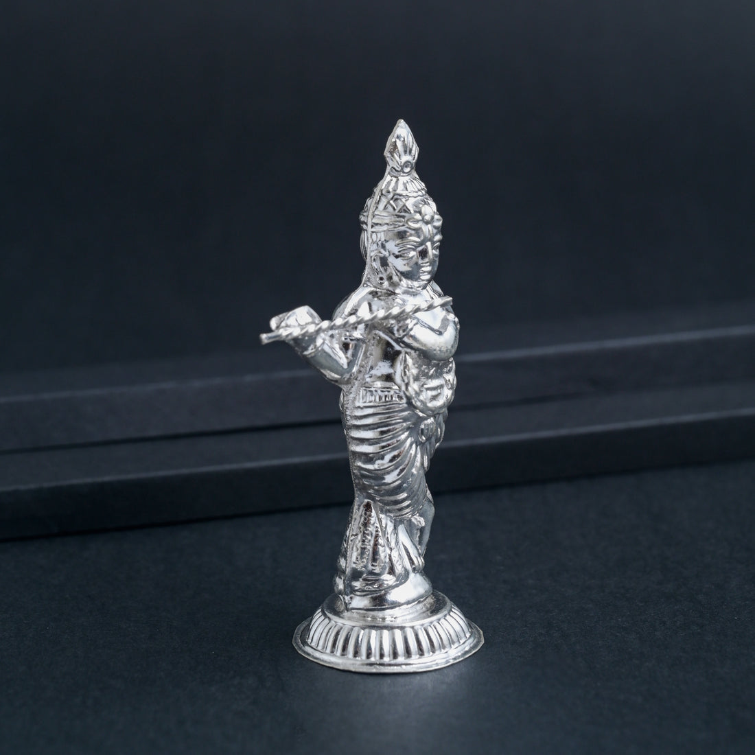 Silver Shri Krishna Idol image 2