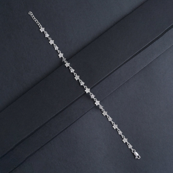 Silver Starlit Anklet image 2