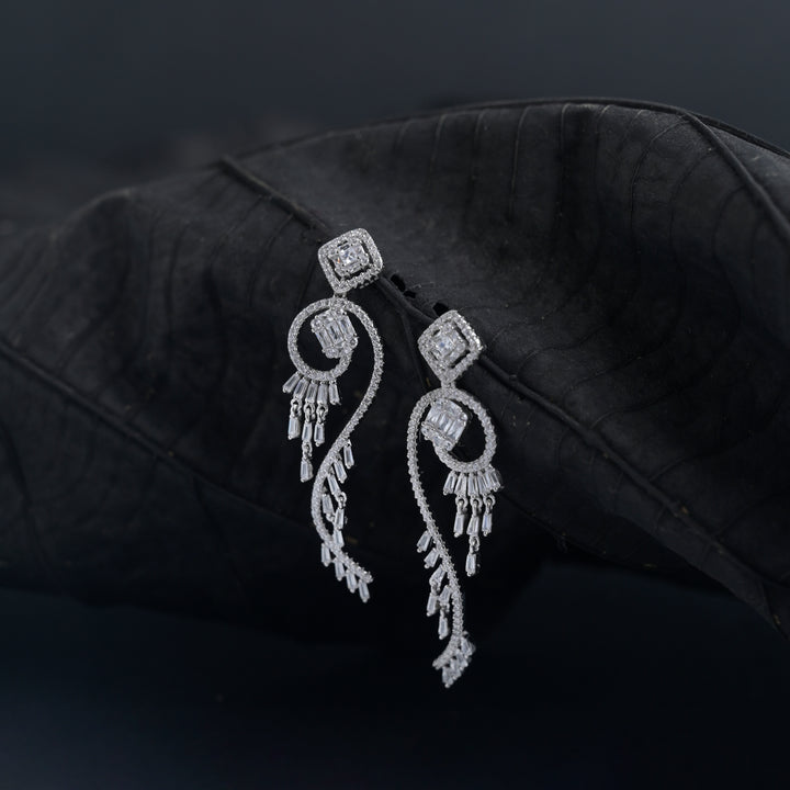 Silver Wavy Desire Earrings image 3