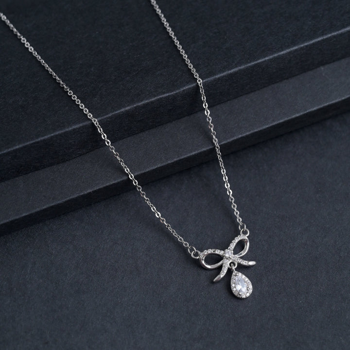 Silver Radiant Bow Pendant image 2