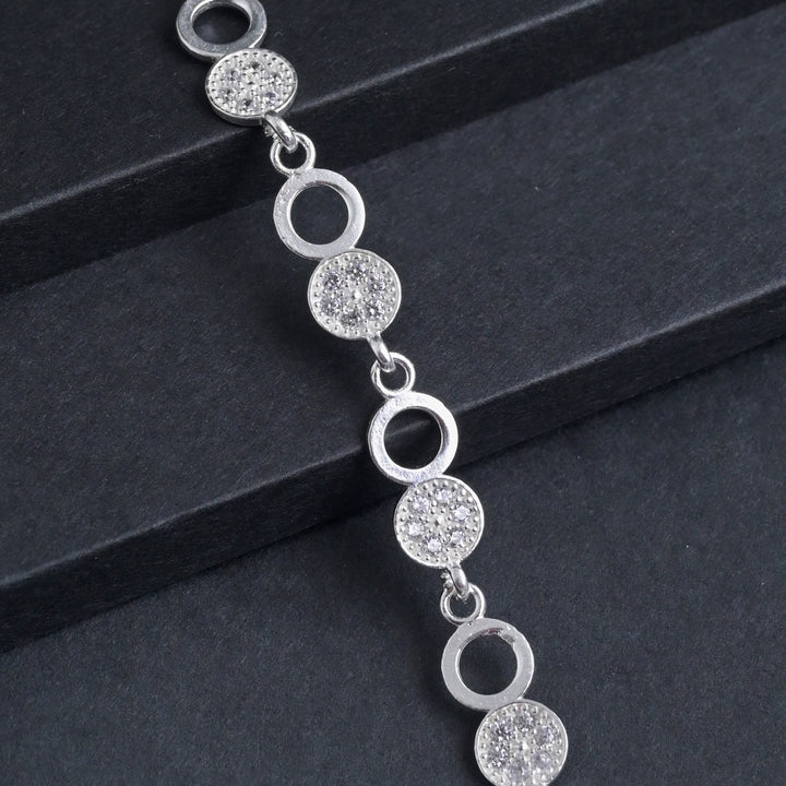 Silver Moonlit Anklet image 0