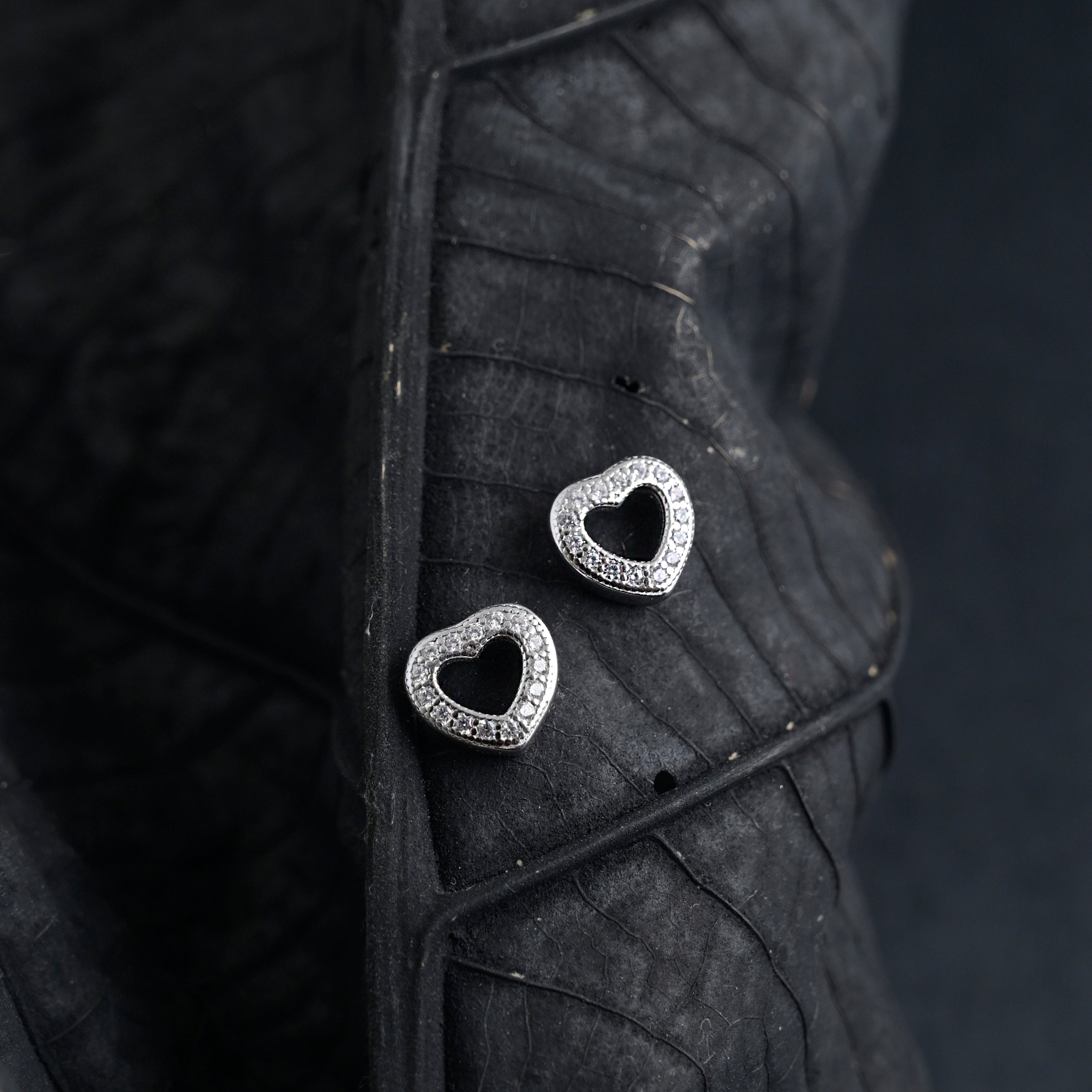 Silver Sterling Heart Earrings image 0