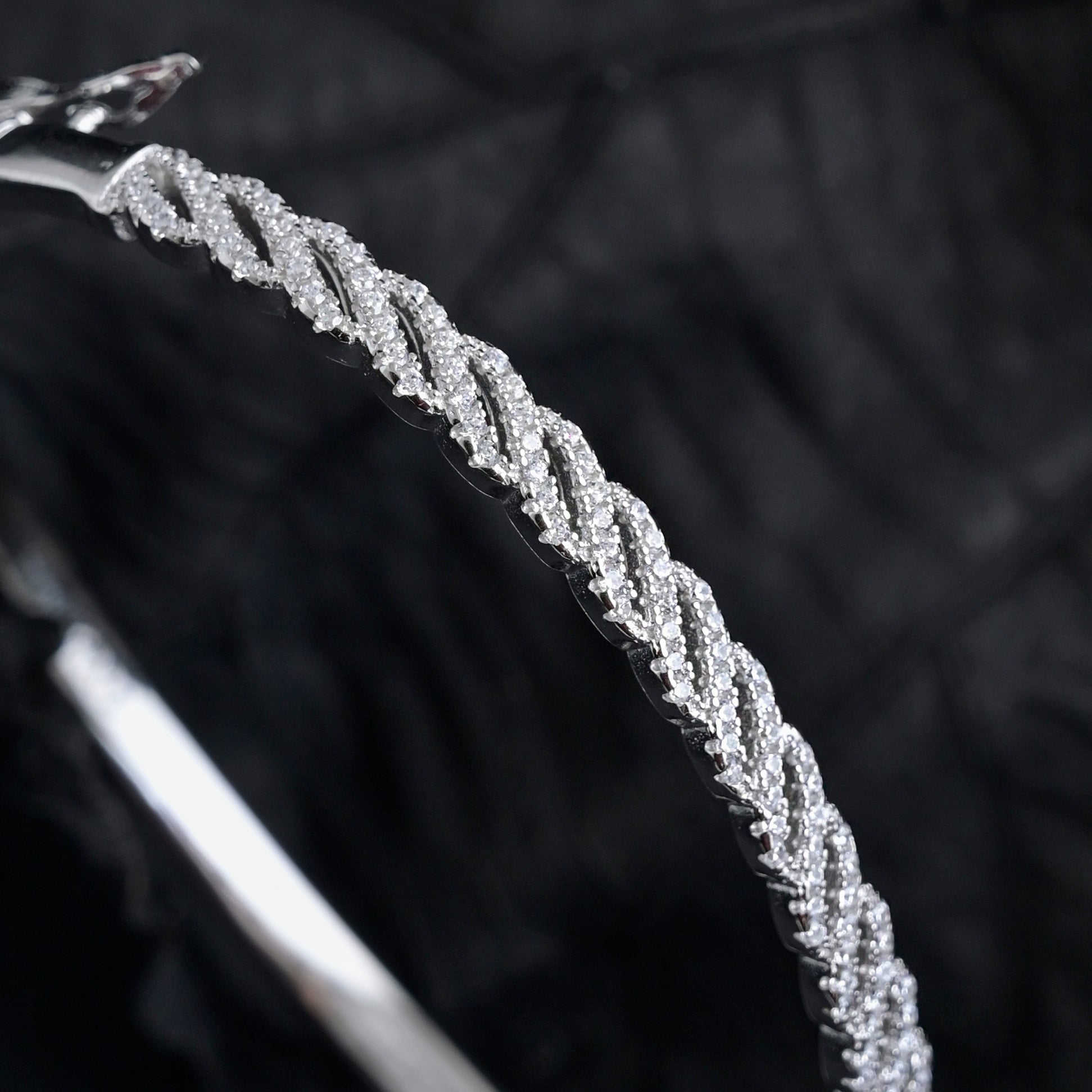 Silver Shimmer Band Bracelet image 3