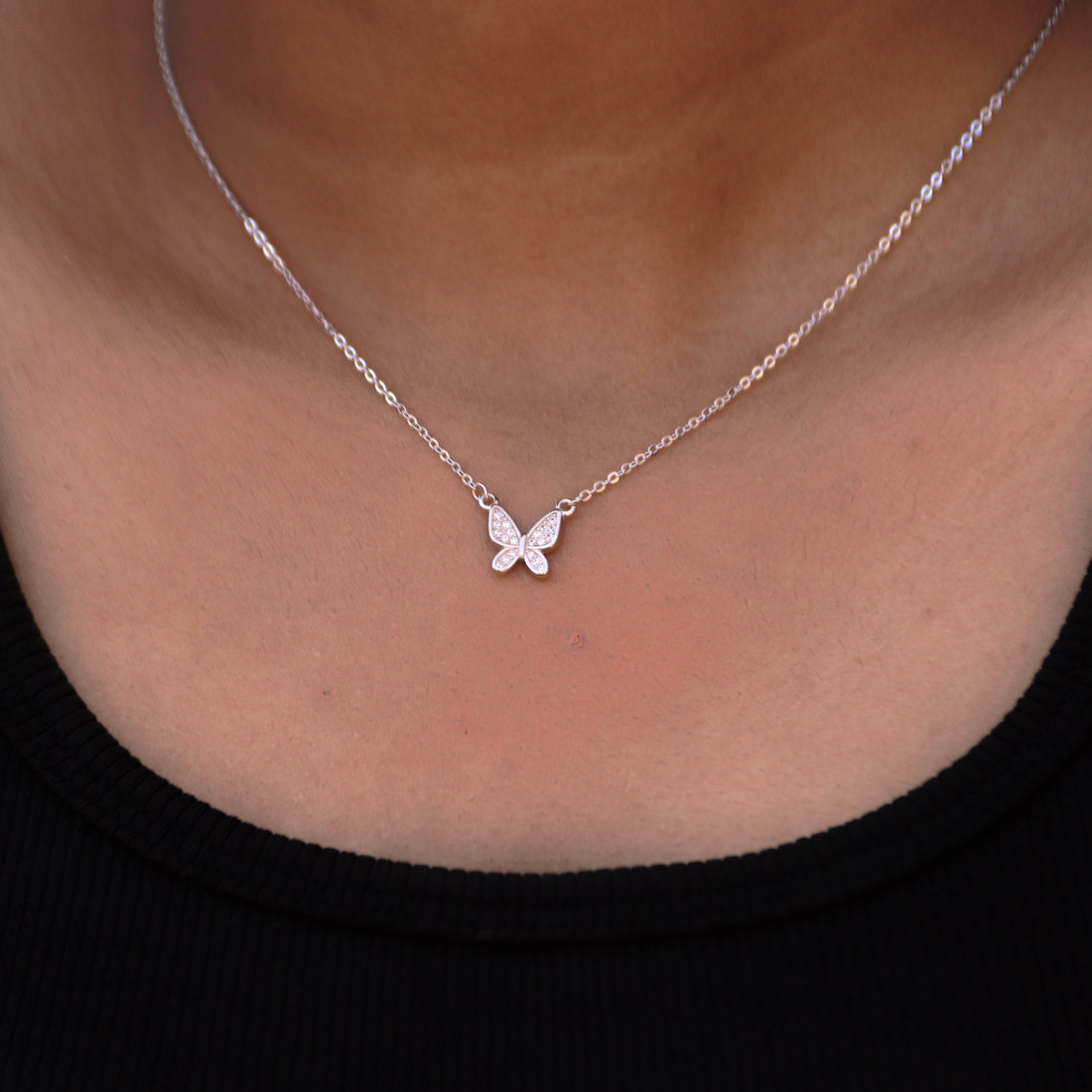 Silver Butterfly Charm Pendant image 1