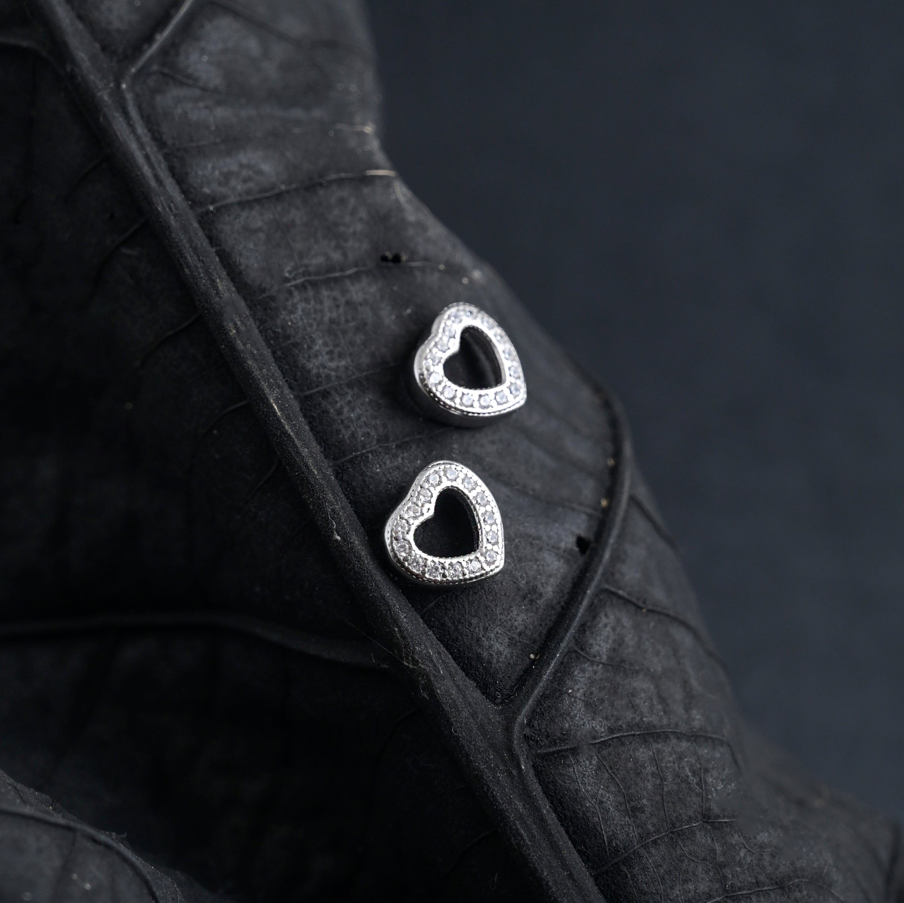 Silver Sterling Heart Earrings image 2